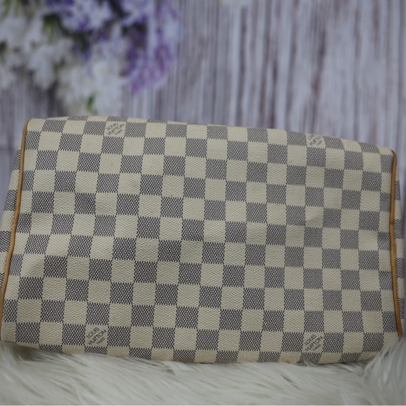 Louis Vuitton Azur Speedy 30 with lock and key - Picture 9 of 10